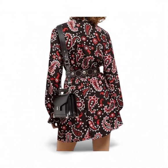 The Kooples
Western Paisley Print Peasant Dress Size 1 FR/ US Small NWT No Belt - Picture 2 of 12